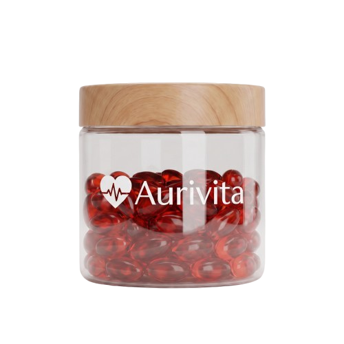 Aurivita Bamboo Lid Jar For Softgels (50mL)
