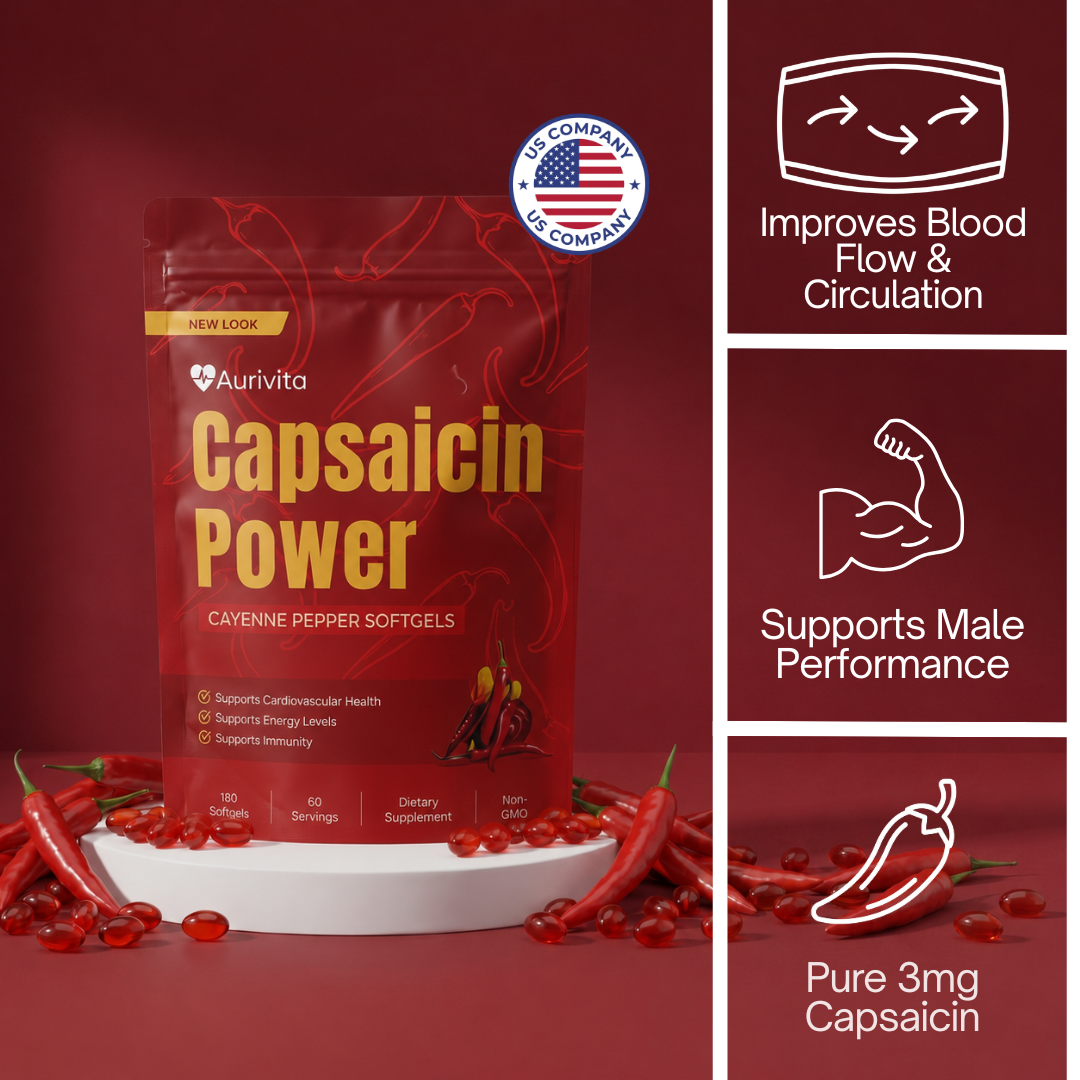 Aurivita Capsaicin Power - Cayennepfeffer-Weichkapseln