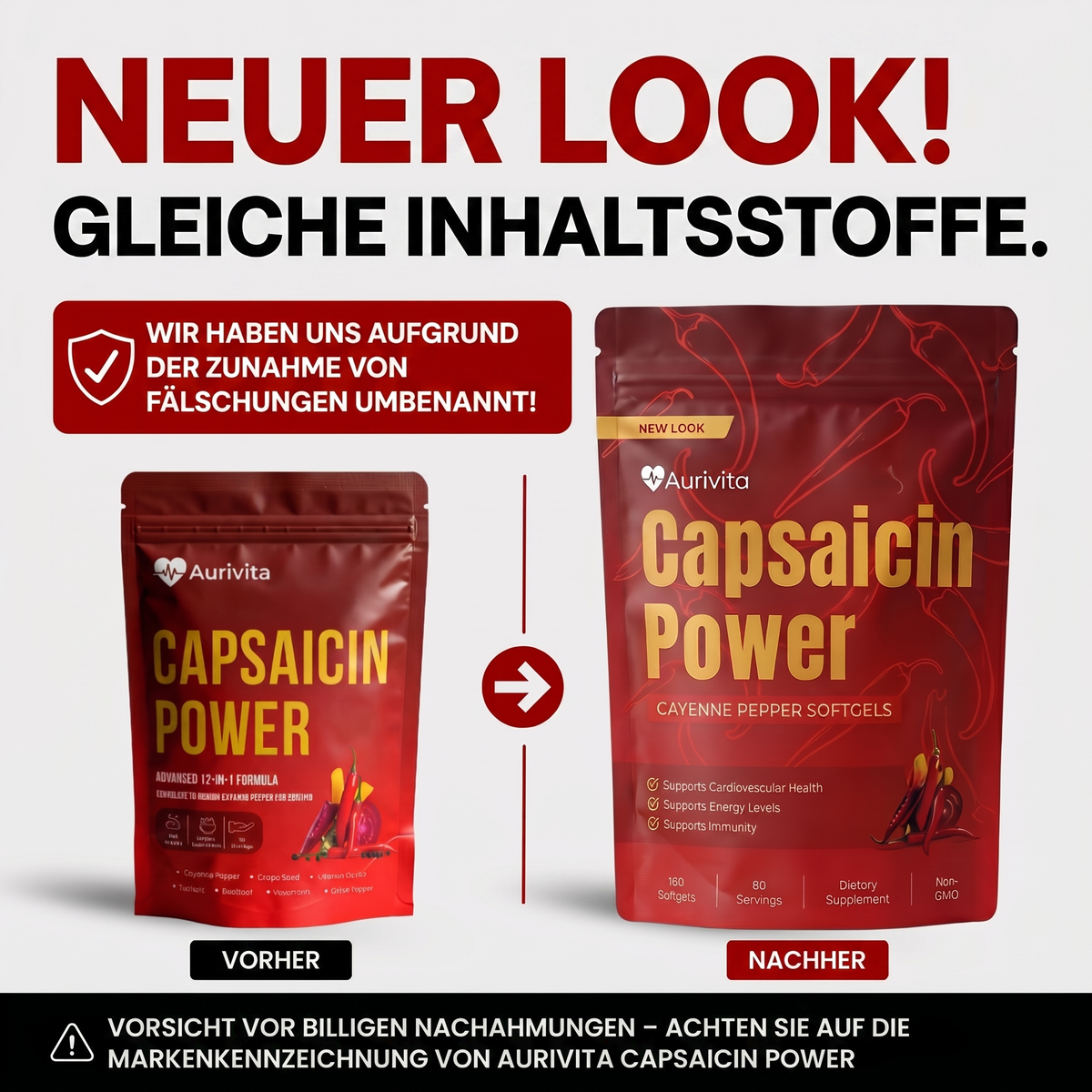 Aurivita Capsaicin Power - Cayennepfeffer-Weichkapseln