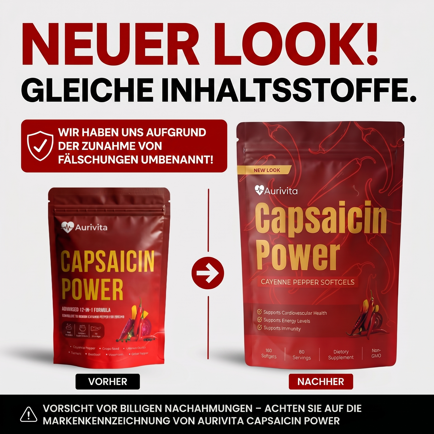 Aurivita Capsaicin Power - Cayennepfeffer-Weichkapseln