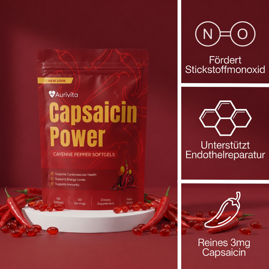 Aurivita Capsaicin Power - Cayennepfeffer-Weichkapseln