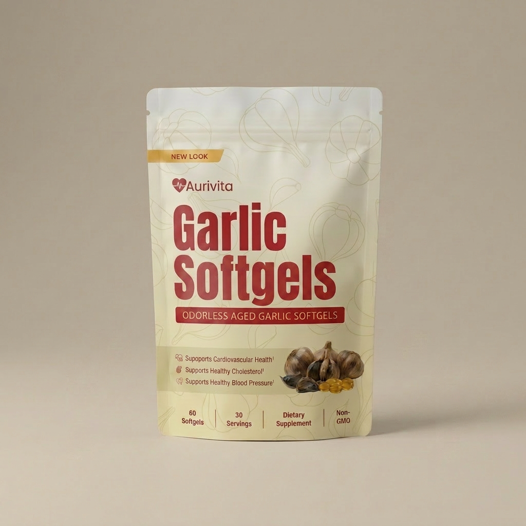 Aurivita Odorless Aged Garlic Softgels (30 Servings)