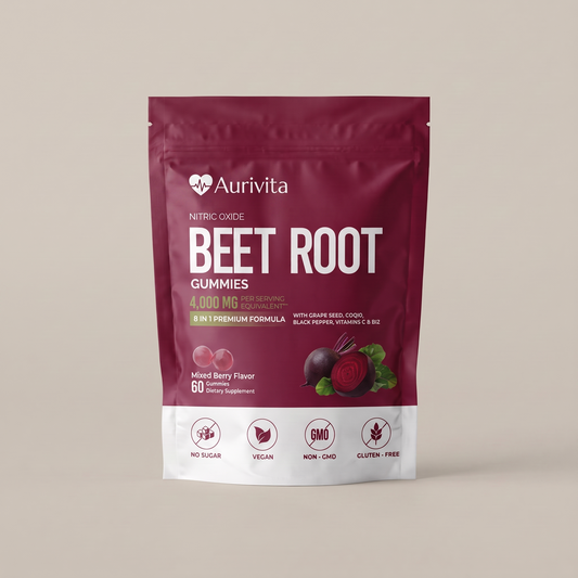 Aurivita Beetroot Gummies 4000mg (30 Servings)