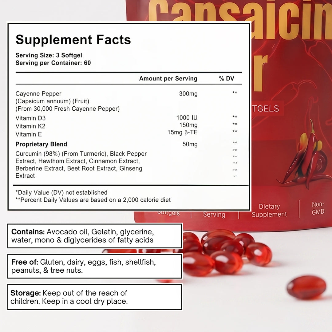 Aurivita Capsaicin Power - Cayennepfeffer-Weichkapseln