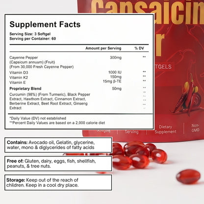 Aurivita Capsaicin Power - Cayennepfeffer-Weichkapseln